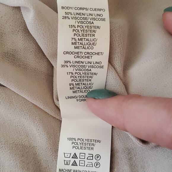 NWT!!! Lucky Brand Linen Blend Metallic Sweater Sz L - Picture 6 of 6